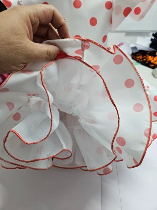 Vestido Gitana Bebé Lunares coral 9 Meses