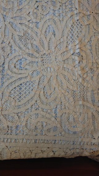 Cubrecama Matrimonio Beige/Blanco
