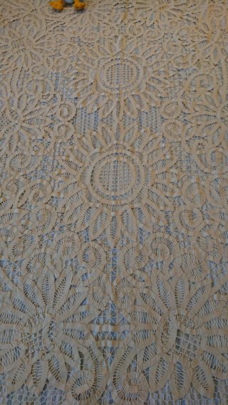 Cubrecama Matrimonio Beige/Blanco