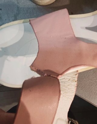 Sandali estivi donna tacco rosa bianchi