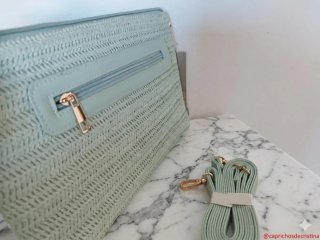 Bolso Verde Mano/Bandolera 30x19cm.SOLO ENVIO