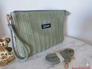 Bolso Verde Mano/Bandolera 30x19cm.SOLO ENVIO