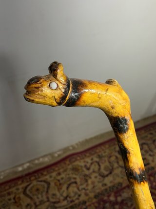 Baston artesanal en madera tallada