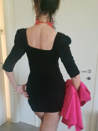 Giacca lino rosa tg.S + miniabito nero tg.XS