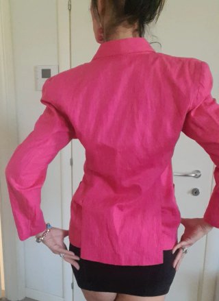 Giacca lino rosa tg.S + miniabito nero tg.XS