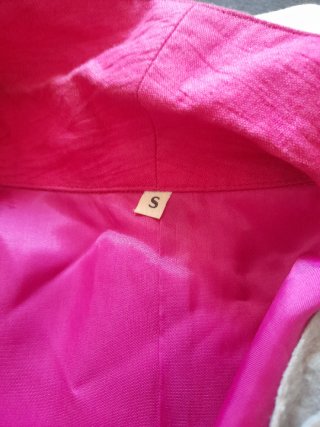 Giacca lino rosa tg.S + miniabito nero tg.XS