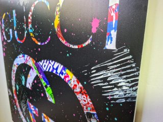Quadro Pop Art Aiiroh Deep Black Gucci 75x75