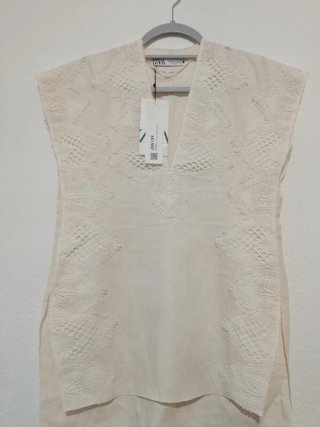 Túnica Zara Beige Talla Única