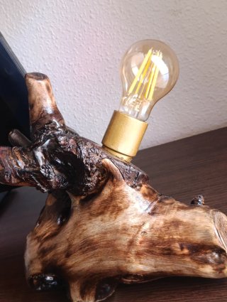 Lámpara de diseño madera