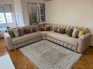 Salón Marroquí Sofás Oro y Rojo