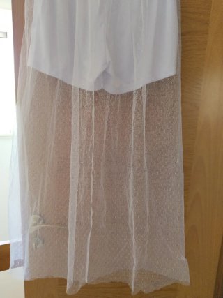 Falda pantalón blanca tul