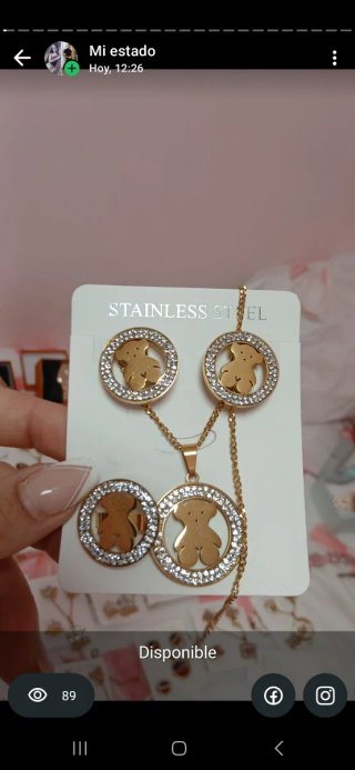 Conjunto collar y pendientes