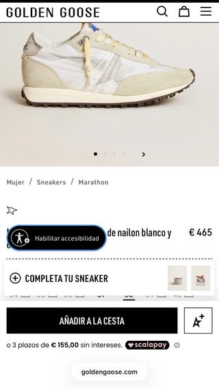 Golden Goose Marathon Mujer Beige/Blanco
