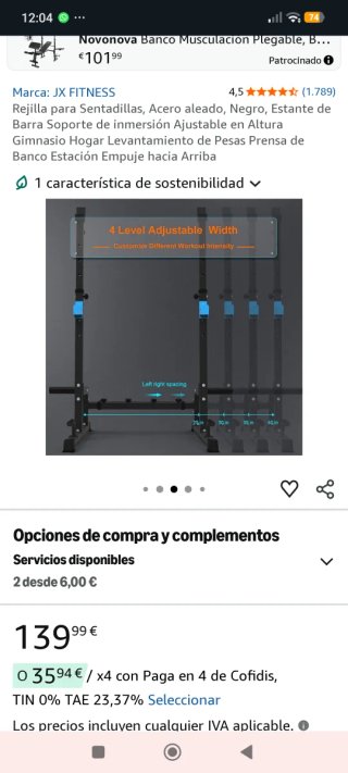 Rack multi ejercicios JX FITNESS
