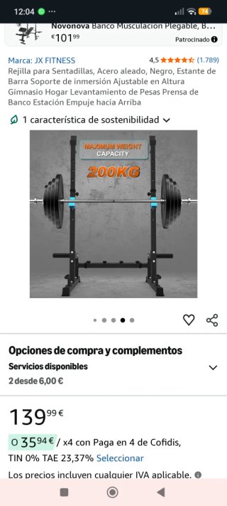 Rack multi ejercicios JX FITNESS