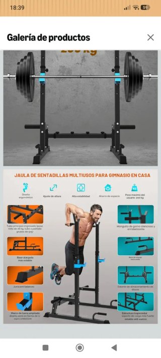 Rack multi ejercicios JX FITNESS