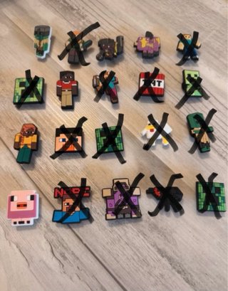 Pines/Jibbitz/Charms Minecraft para Crocs