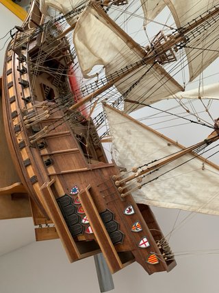 Maqueta barco de vela de madera