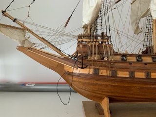 Maqueta barco de vela de madera