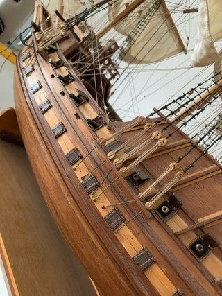 Maqueta barco de vela de madera