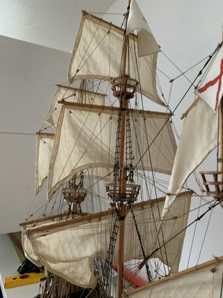 Maqueta barco de vela de madera