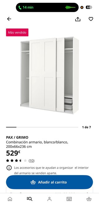 Armario PAX IKEA Blanco