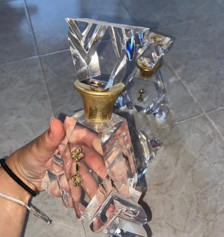 Adornos metacrilato y cristal dorados