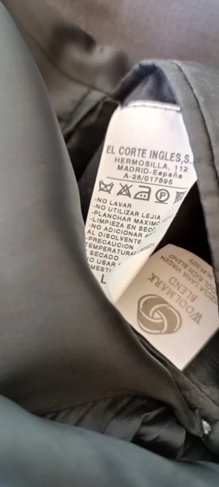 Traje Gris Americana y Pantalón Talla L
