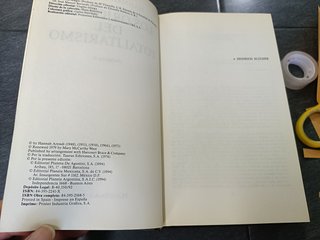 LOS ORÍGENES DEL TOTALITARISMO I Y II