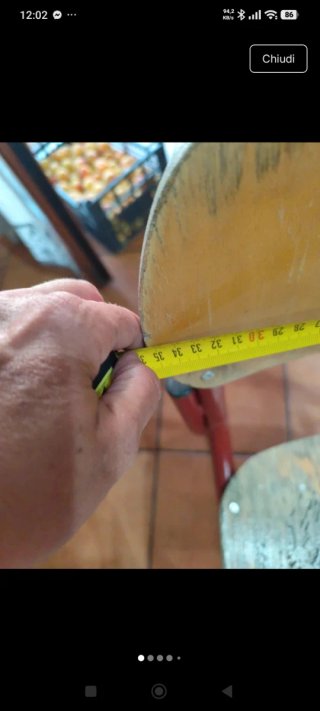 Sedia scuola vintage legno e metallo