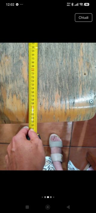 Sedia scuola vintage legno e metallo