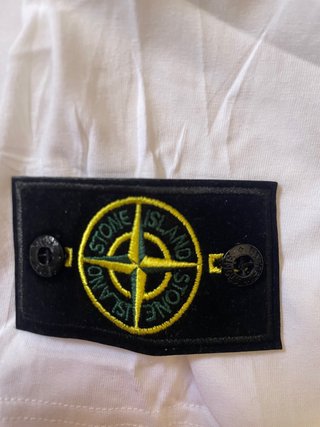 Camiseta Stone Island Blanca Estampada
