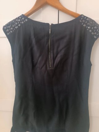 Top Stradivarius Negro Talla S