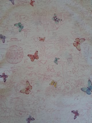 Juego de sábanas de algodón con mariposas.