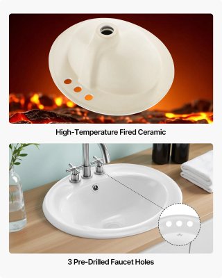 Lavandino Sottopiano Lavabo per Bagno 485 x 425 mm