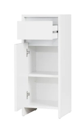 Armario auxiliar madera blanco baño