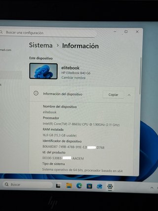 Portátil HP EliteBook 840 G6  16 ram