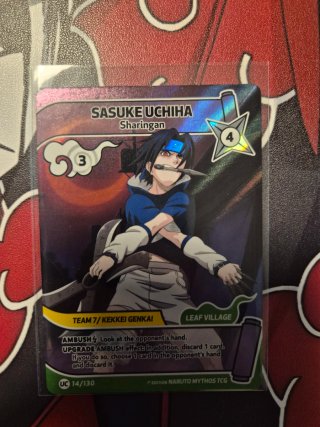 Sasuke Uchiha Sharingan Naruto Mythos TCG holo
