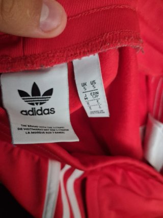 Pantalones chándal Adidas rojos Talla S
