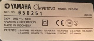 Piano Digital Yamaha Clavinova CLP-130