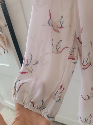 Blusa Monsoon Talla 40 Estampado Pájaros