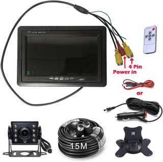 Kit cámara trasera IP68 con monitor 7"cable 4pines