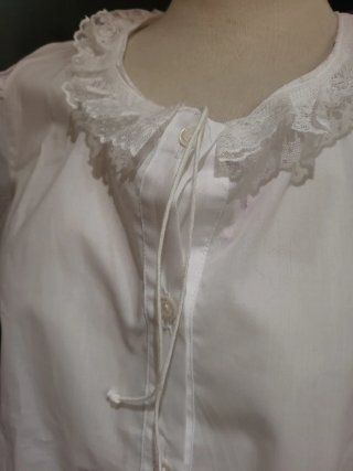 Blusa Huertana Talla 16 popelin Blanco