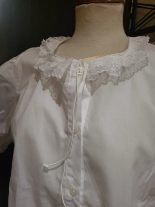 Blusa Huertana Talla 16 popelin Blanco