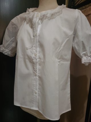 Blusa Huertana Talla 16 popelin Blanco