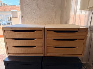 2 Cajoneras de madera organizadoras