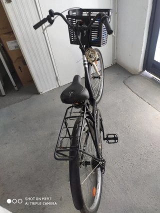 Bicicleta Paseo Adulto Negra con Cesta