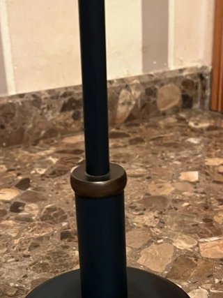 Lámpara techo de forja + 2 de mesita color azul