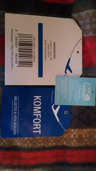 Maleta grande teal nueva y ligera