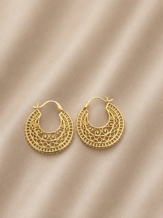 Pendientes Aro Dorados Filigrana